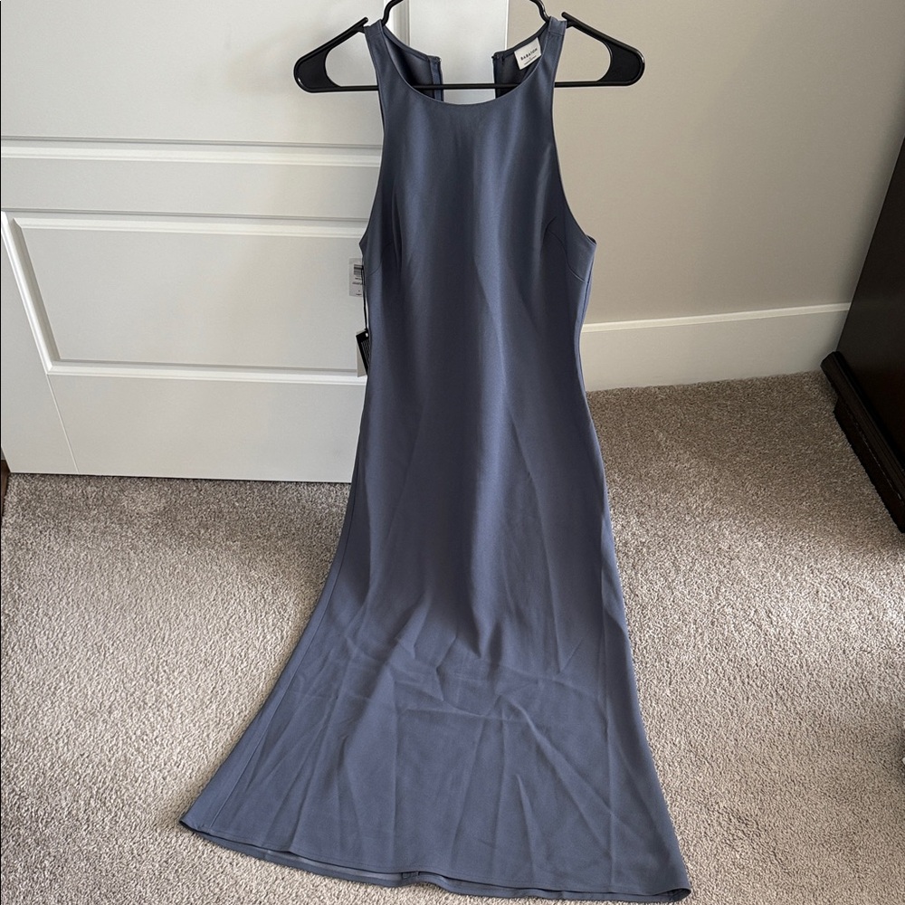 Babaton Sleek Backless Blue Dress